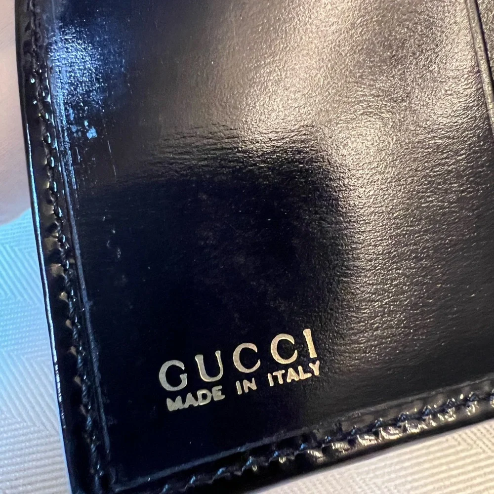 GUCCI Bamboo Compact Patent Leather Small Wallet - Picture 8 of 11
